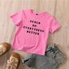 European and American Style T-shirt Summer New Letter Street Trend Short Slim Women's Clothing Wholesale