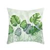 New Nap Pillow Green Leaves Sofa Plush Pillow Case Home Summer Cushion