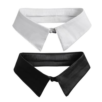 Moda Classico Colletto Nero/Bianco Donna Adulto Risvolto Staccabile Camicia Colletto Finto Falsa Camicetta Accessori Abbigliamento