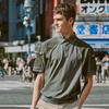 CHALLENGER Pq Woven Mix Men'S Collared Short Sleeve T-Shirt Khaki