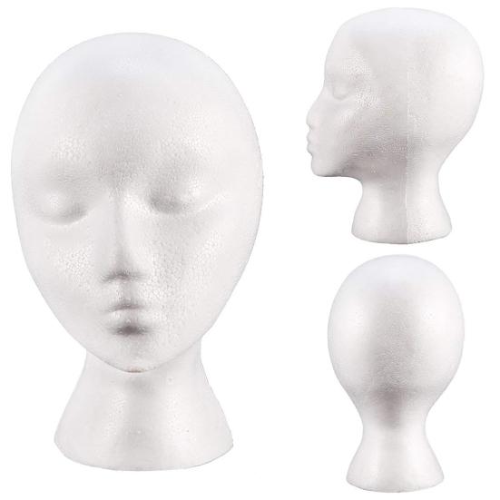 Foam Mannequin Head Reusable Head Model Mannequin Head Wig Holder Cap Display Stand