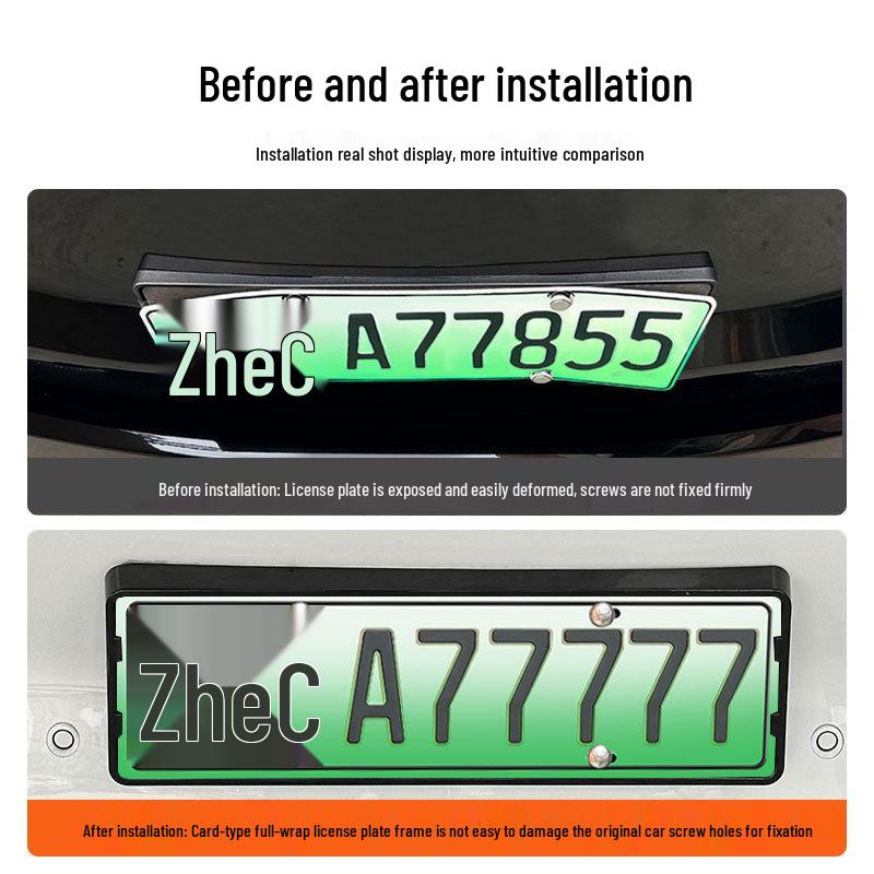 Leapmotor C11 Pure Electric License Plate Frame 2023-24, Full-Edge Green Plate Compliant
