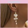 Fashionable Gold 2023 Plated Geometric Tassel Earrings With Pearl For Women