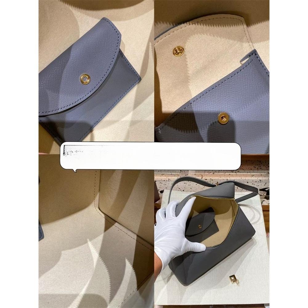 LP27 Bag, Lunch Box Bag, Palm Pattern Cowhide Women's 2023 Autumn and Winter New Temperament Portable Shoulder Crossbody Cosmetic Bag