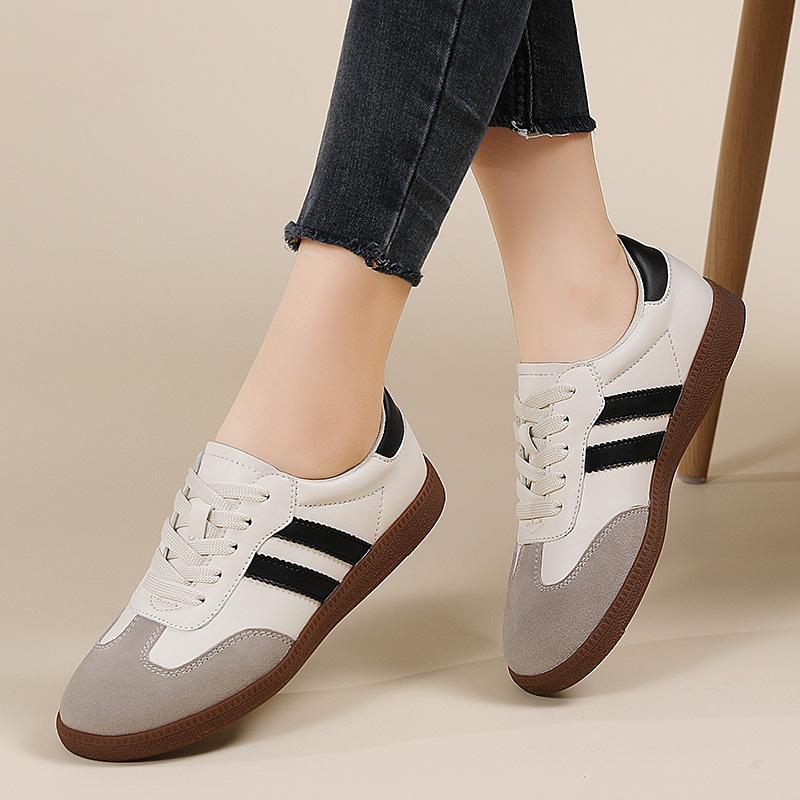 Echtleder Damen Schuhe, De Trainingsschuhe Frühling und Sommer Neue Schuhe Damen Casual Weiße Schuhe Sportliche Flache Schuhe