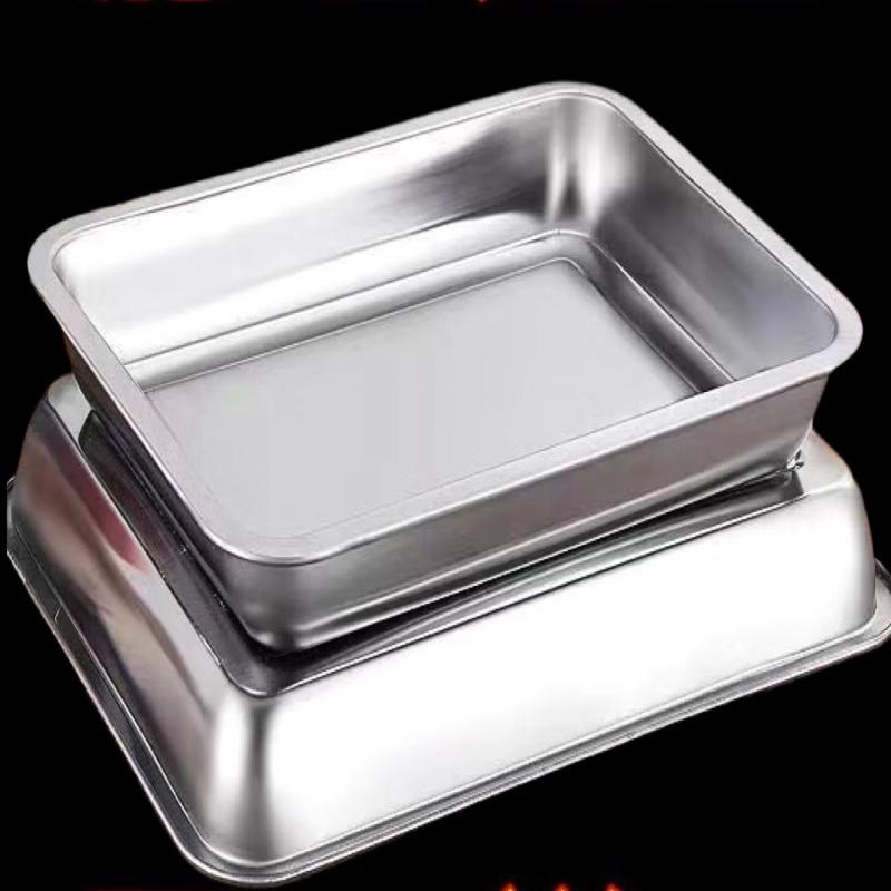 Jingbaodi Kommerzielles rechteckiges Tablett aus 304 Edelstahl