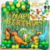 Dino Party Supplies Dinosaur Balloons Paper Straws Cups Plates Kids Boy Birthday Party Decoration Jungle Dinosaur Party Decor