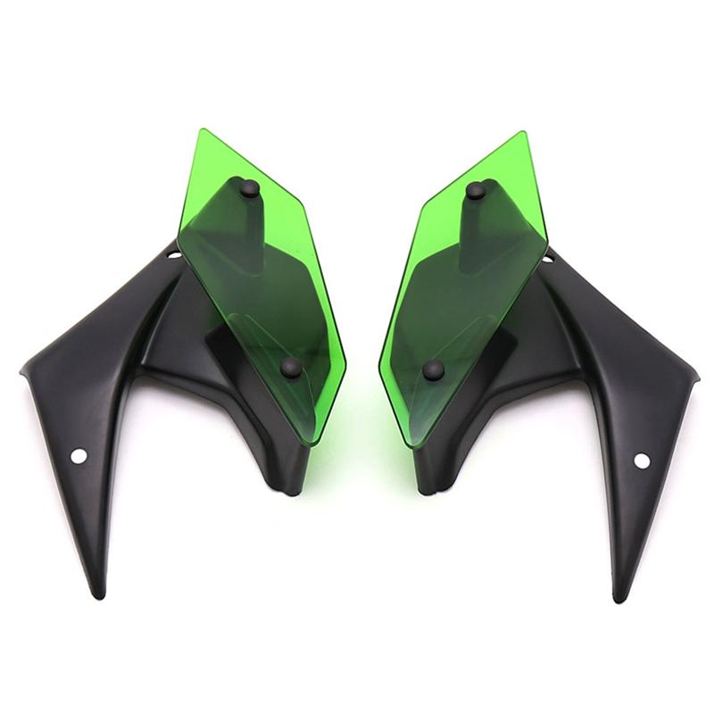 

Motorcycle Side Downforce Spoilers Winglet Fixed Wing Fairing Wing For Kawasaki Z 900 Z900 -2025+-A87Q Green Black