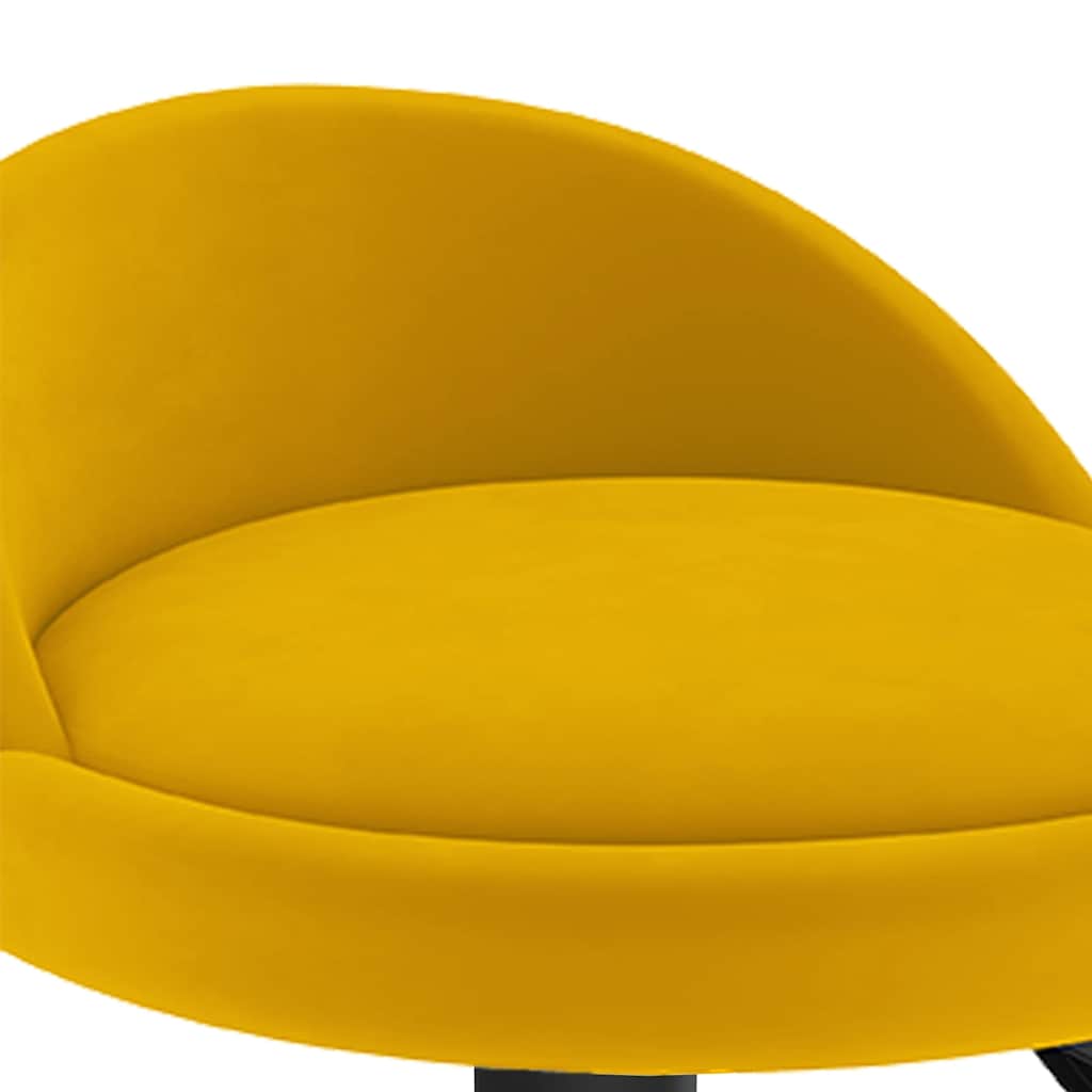 Yellow Velvet Bar Stool