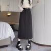 2023 High-Waist Gray A-Line Skirt for Plus Size Women