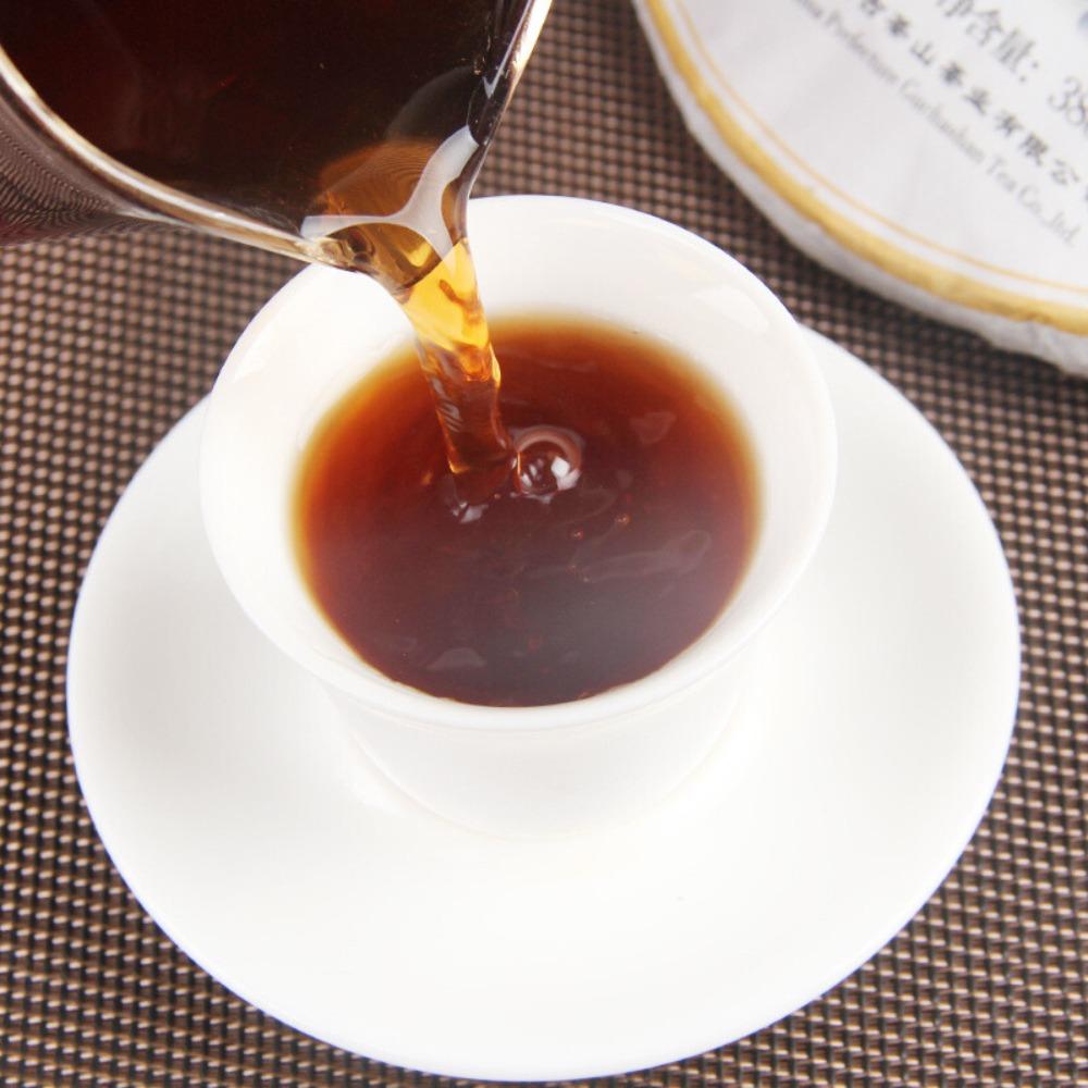 380g Handmade Yunnan Old Tree Pu-erh Ripe Tea Cake Ancient Puer Black Tea