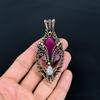 Ruby & Moonstone 999 Copper Wire Wrapped Pendant, Handmade Gemstone Tree Of Life Pendant Jewelry, Gifts For Wife Brand New Pendant