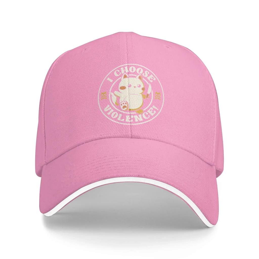 I Choose Violence Casual Baseball Cap Cat Outdoor Gym Trucker Hat Spring SunProof UnisexTeens Street Style Baseball Caps