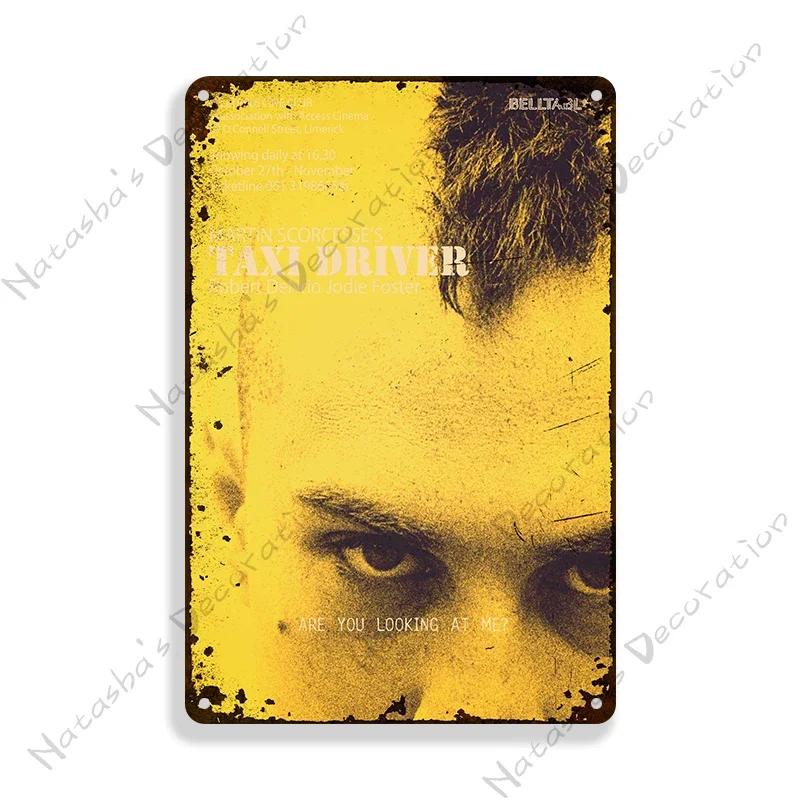 Taxi Driver Klassiker Film Metallschild Retro Metall Blechschild Vintage Poster Bar Garage Metallschilder Industrielle Deko Wandplatte