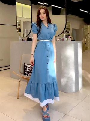 Summer European Style Lace Slim-fit Long Dress 2024