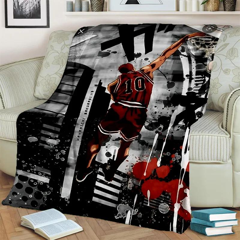 Basketball Anime Slam Dunk Cartoon Blanket,Soft Throw Blanket for Home Bedroom Bed Sofa Picnic Travel Office Cover Blanket Kids