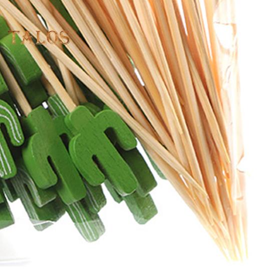 100 Pcs Food Picks Disposable Fine Workmanship Food Grade Wonderful Leaf Shape Food Picks for Bakery