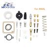 Sclmotos For AMAL Carburettor Rebuild Kit AMAL Racing Carburettor Repair Kit Float House Seal Adjusting Screw Main jet Idle jet