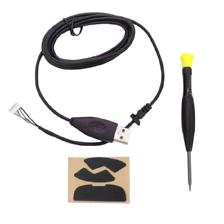 Enhances Grip Mouse Skate Feet Kits With Rubber Cable And Professional Installation Screwdriver for G300 G300S 1