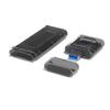 ABUO-Detachable M.2 Nvme SSD Enclosure M.2 To Type-A USB3.2 External Adapter NVME SSD Case Laptop Accessories Clear Black