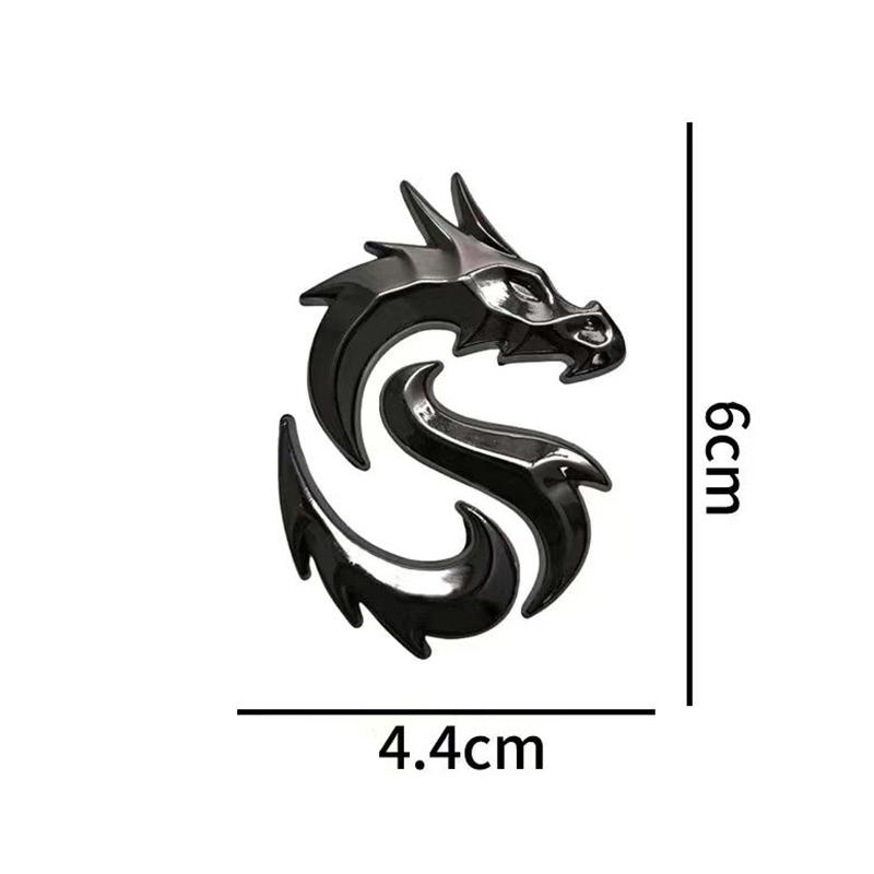 3D Metal Car Sticker Chinese Dragon Emblem Badge Fender Rear Trunk Window Hood Head Decal Zinc Alloy Auto Accessories Decoration