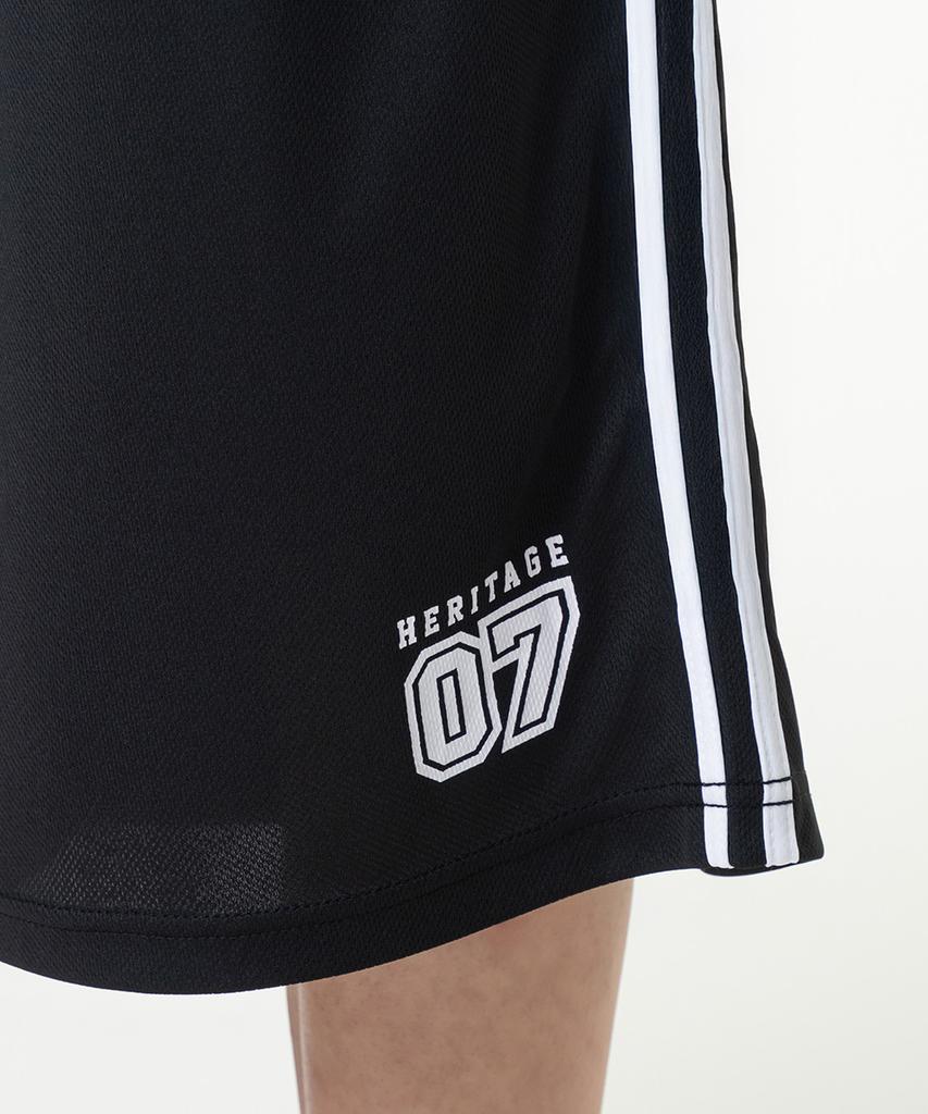 MOZMOZ Sporty Air Mesh Jersey Track Shorts Black