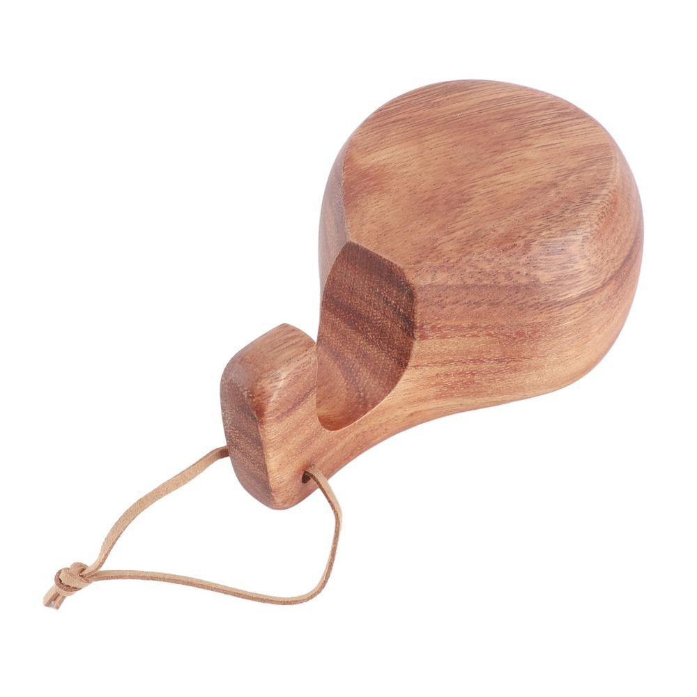 Wooden Salad Mug Built in Side Handle Coffee Mug Lightweight Handle Cup Afternoon Tea