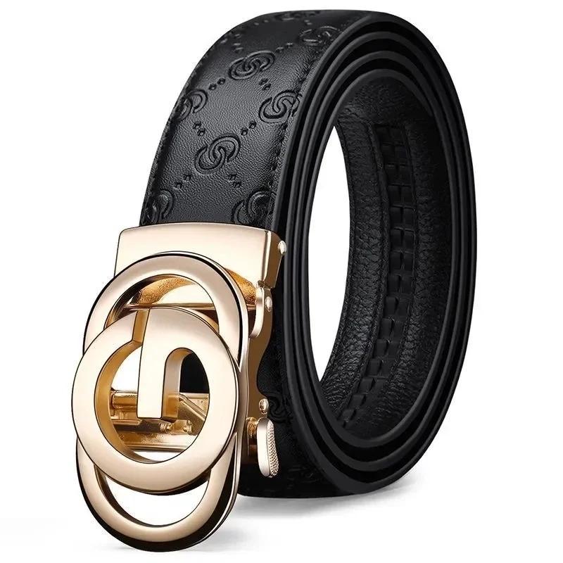 Business Men Belt Casual Fashion Luxury Designer Famous Brand Automatic G Buckle Women Belts Leather Belt for Men Male Jeans