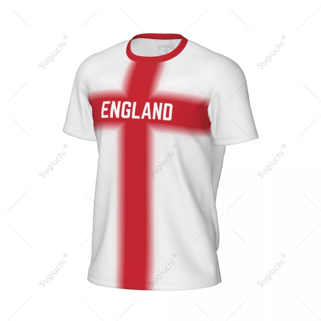 ENGLAND 3D Print Sports Quick-dry Breathable Men T-shirt Outdoor Football Jersey Club Team Parent-child Short Sleeve Clothes Top