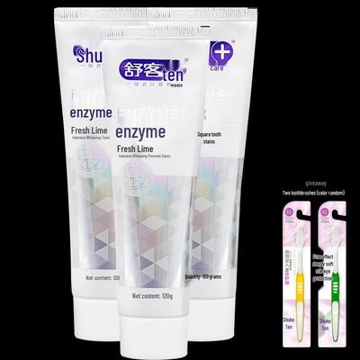 Shuke Fresh Lime Enzyme Whitening Toothpaste - 3 X 120g Pack