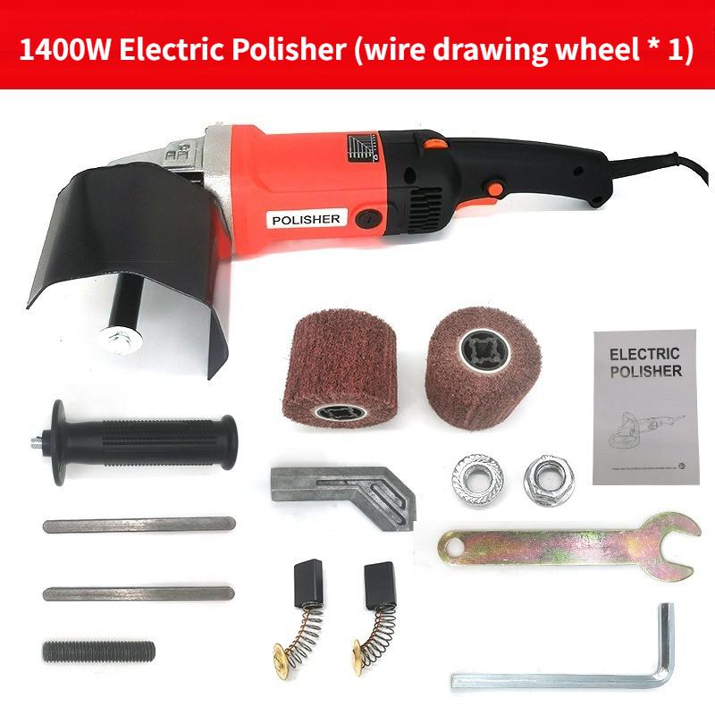 1400W Industrial Burnishing Power Tool Stainless Steel Metal Wire Drawing Machine Multi Functional Electric Polisher