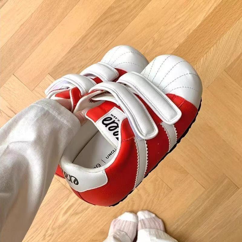 Velcro Ugly Cute Shell Head Bread Shoes Women's New Versatile Inner Height Increase Casual Sports Small Board Shoes