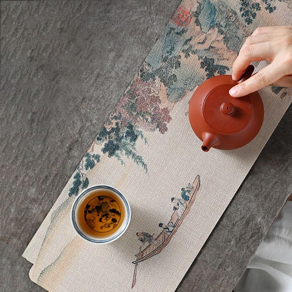 Chinese Style Chinese Tea Towel Double-sided Tea Mat Dishcloth Tea Cushion  Tea Table