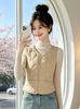 New vest women's autumn and winter new thickened warm inner wear vest slim fit short V-neck sleeveless vest