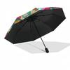 Colorful Butterfly Mandala Wall Art Decor Umbrella, Cute Umbrella with Cute Design, Portable 3-Fold Compact Umbrella for Men & Women, Valentine's Day