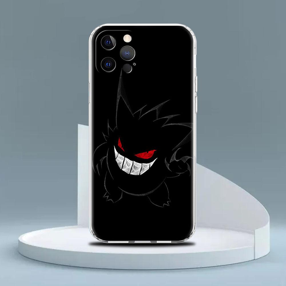

Прозрачный чехол с забавным покемоном Gengar для Apple iPhone 13 11 14 12 Pro 7 8 Plus XR X XS Max 6 6S 13Pro, силиконовый чехол для телефона, чехол iPhone 6 6S