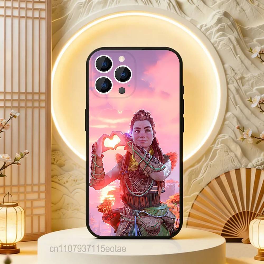 Aloy H-Horizon Z-Zero dawn Phone Case For iPhone 17,16,15,14,13,12,11,Pro,Max,Plus,E,Air,Mini Protective Black Cover
