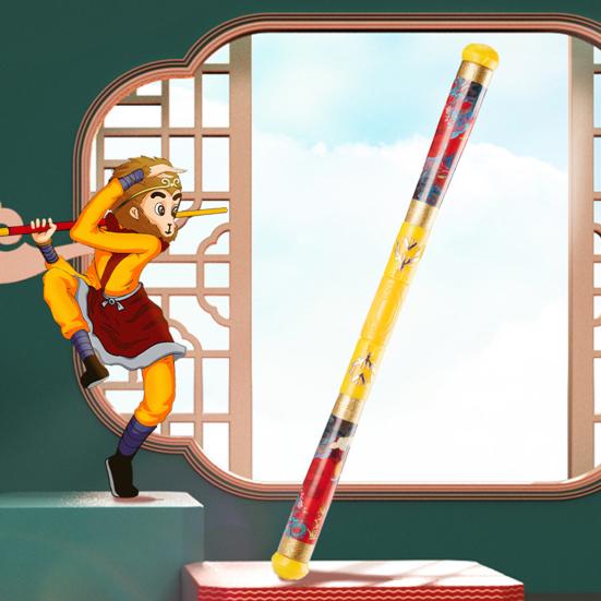 Wukong Golden Cudgel Ruyi Jingu Bang Toy Automatic Telescopic Cudgel Sticks Role Play Demon Beating Exquisite Painted Texture Chinese