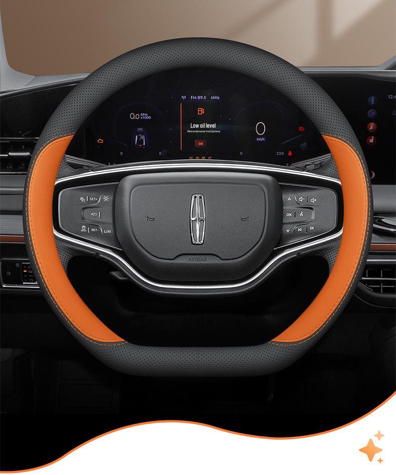 Lincoln Nautilus & Aviator Genuine Leather Steering Wheel Cover
