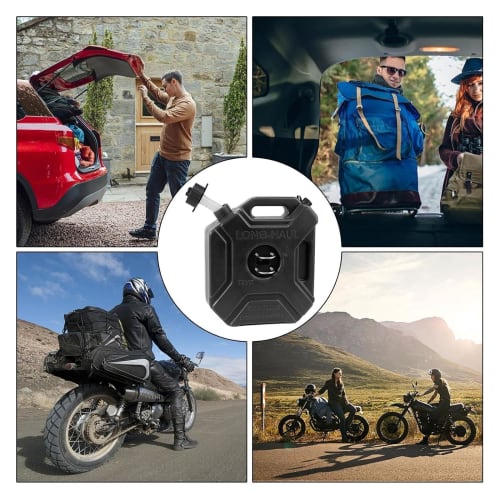 5L Portable Fuel Tank with Lock, Lightweight and Durable for Travel and Outdoor Use, Made of Plastic