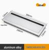 Dustproof Aluminum Cable Management Box: Flip-Top Desk Wire Cover Plate with Brush