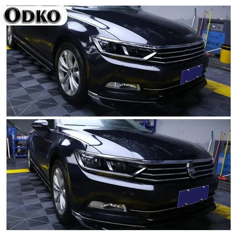 2Pcs Car Headlight Protective Film Smoked Black Tint Wrap Transparent TPU Repair Stickers For Volkswagen VW Passat B8 2015-