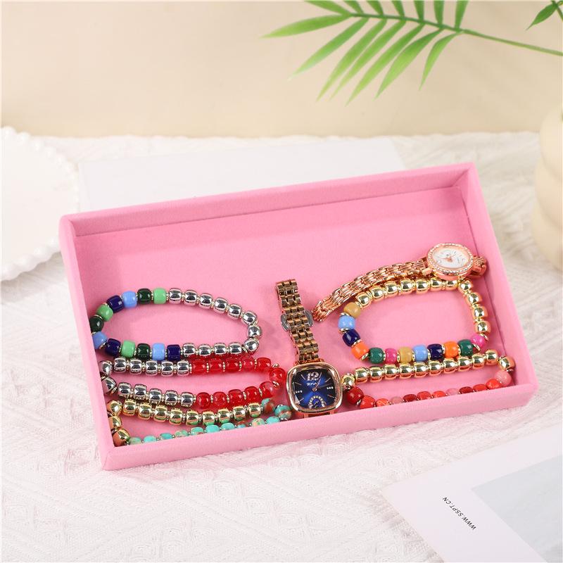 Velvet Multi-layer Jewelry Box with Large Capacity for Bracelets, Necklaces, Earrings, and Rings