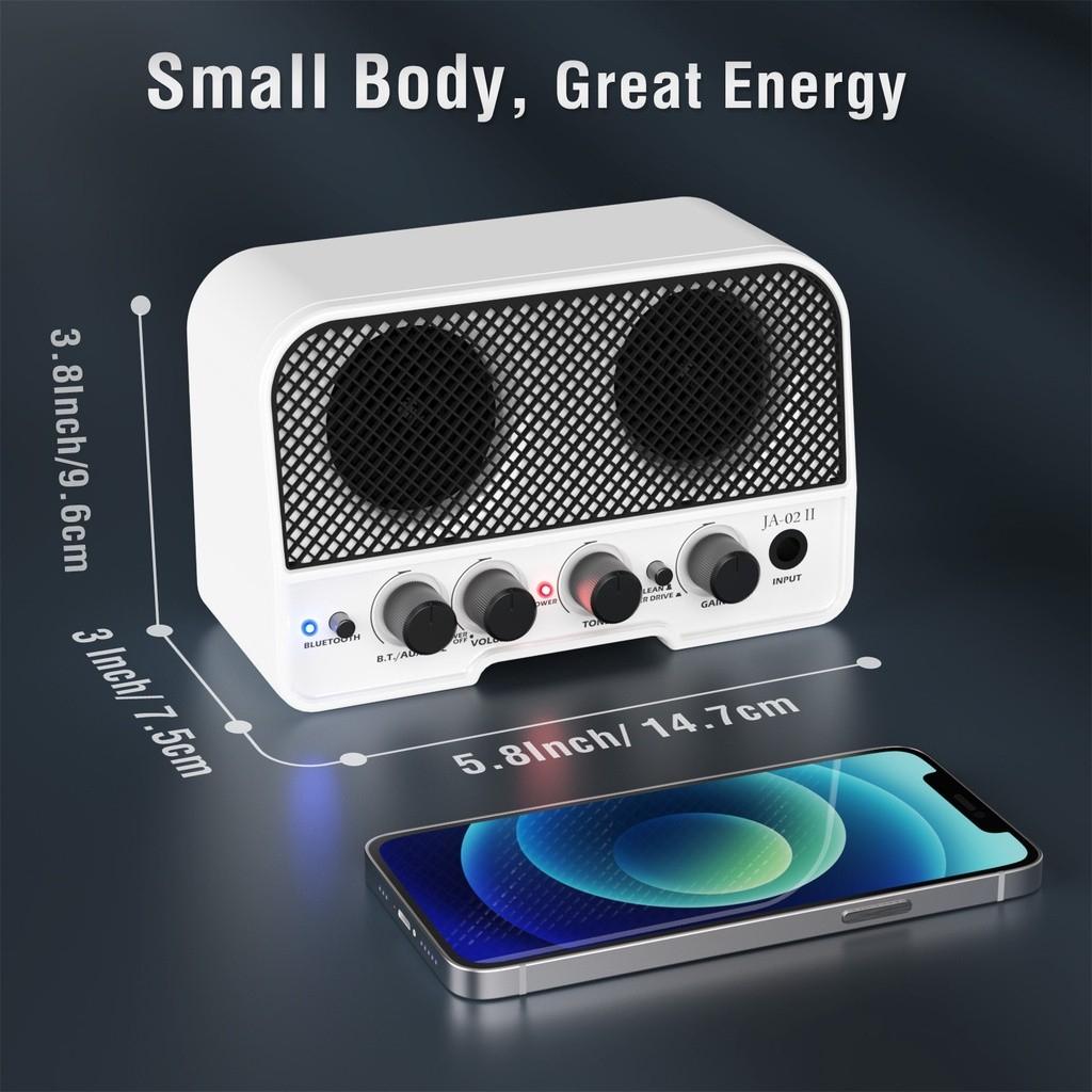 5W Rechargeable Electric Guitar Amplifier Clean&Overdrive Effects Bluetooth 5.0 Portable for Daily Practice Mini Guitar Amp