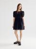 BOMNAL BOUTIQUE Checked Voluminous Mini Dress _ Black