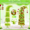 6FT Lime Green Artificial Christmas Tree with 200 LED Lights, Remote Control & Timer, Bendable Branches, Metal Base