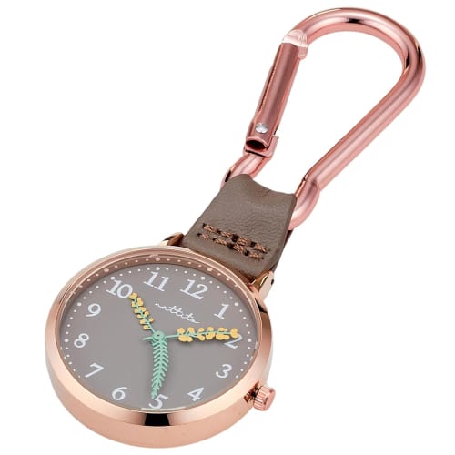 Fieldwork Pocket Watch Carabiner Watch Analog Furka Mimosa Gray GY050P-4 Women's