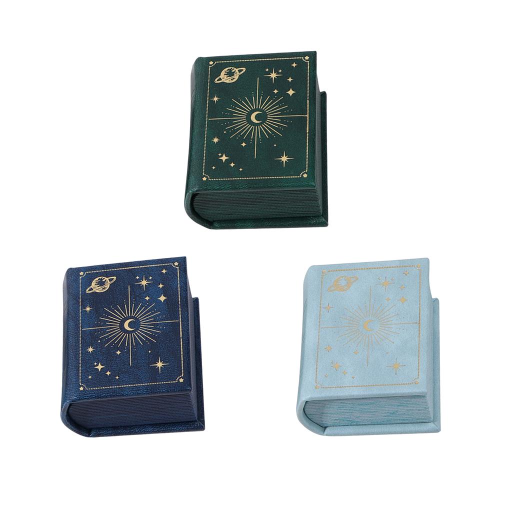 Elegant Vintage Book Style Ring Box With Magnetic Closure Stylish Container For Jewelry Storage And Gift Presentation