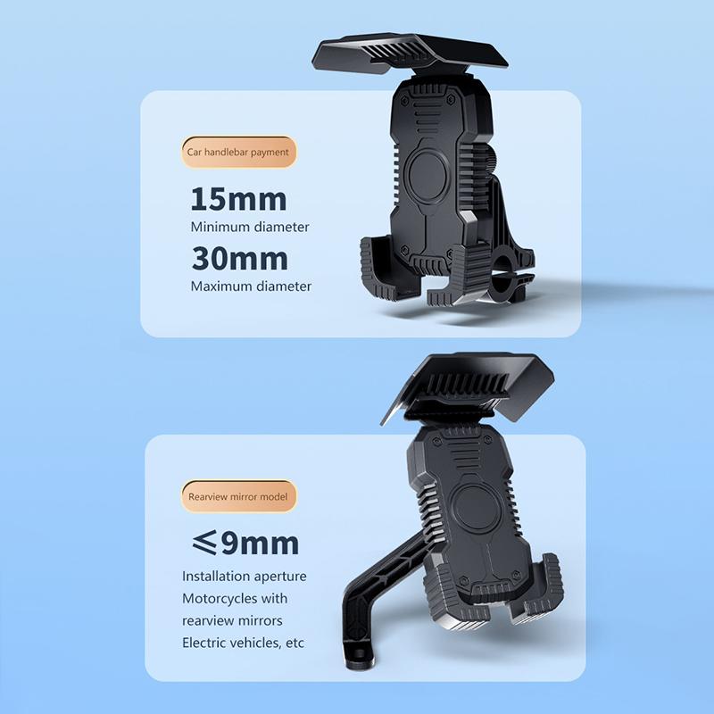 Bicycle Phone Holder Motorcycle Bike Handlebar Rear-View Mirror Phone Case For Iphone Android Bike Motorbike Phone Stand Mount
