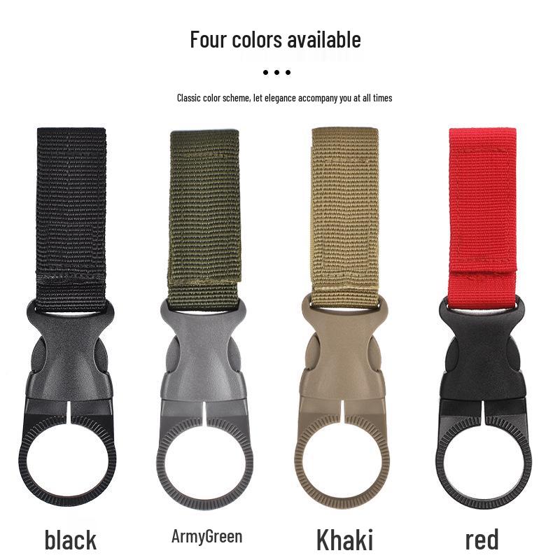 Tactical Nylon Water Bottle Hanger with Quick Release Clip Lanyard